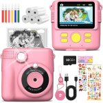 Letnerny - appareil photo instantané pour enfant - ecran de 2, 4 - 1080p - avec 5 rouleaux de papier ... Letnerny - appareil photo instantané pour enfant - ecran de 2, 4 - 1080p - avec 5 rouleaux de papier ...