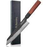 Letnerny - couteau de chef kiritsuke squoia san mai design japonais lame 21cm 3 couches haute teneur ...