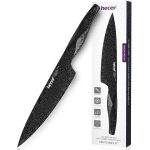 Letnerny - couteau chef professionnel 20cm, noir, acier inoxydable, tranchant ultra - afft, revtement ...