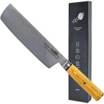 Letnerny - couteau professionnel acier damas, couteau a lgumes professionnel cuisine japona , lame 18cm, ...