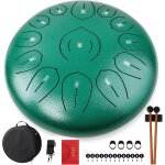 Letnerny - steel tongue drum rain drum 30, 5 cm 13 ton d grand handpan instrument de musique, percussion, ...