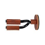 Levy's fghngr - bktn - stand mural en fer forg� noir avec protections en cuir tan