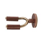 Levy's fghngr - brbn - stand mural en fer forg� laiton avec protections en cuir marrons