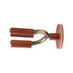 Levy's fghngr - brtn - stand mural en fer forg� laiton avec protections en cuir tan