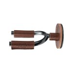 Levy's fghngr - smbn - stand mural en fer forg� smoke avec protections en cuir marrons