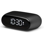 Lexon minut mini rveil compact avec cran va lcd pure black, commande tactile, fonction snooze et rtroclair ...