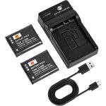 Li - 50b lot de 2 batteries et chargeur compatibles avec olympus stylus 1010 1020 1030 9000 9010 sz - ...