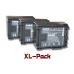 Li - ion 3x batteries 750mah (7. 2 v) avec puce d?info  la bonne taille pour canon legria hf m32 comme ...