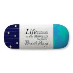 Life moments breath quote hard shell lunettes etui en verre star sky