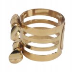 Ligature pour bec de saxophone alto en laiton doré, double vis 3r Ligature pour bec de saxophone alto en laiton doré, double vis 3r