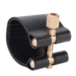 Ligature de clarinette en cuir pu, accessoire pour bec de clarinette et saxophone, ligature lgre et ...