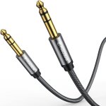 Loc - 6. 35mm vers 6. 35mm stro cble 2m, 1 / 4 mle mletrs jack cble tress en nylon plaqu or pour ...