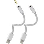 Loc - adaptateur iphone jack certifié apple mfi(lot de 2)lightning vers prise ecouteur 3. 5 mm accessoire ... Loc - adaptateur iphone jack certifié apple mfi(lot de 2)lightning vers prise ecouteur 3. 5 mm accessoire ...
