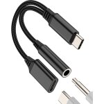 Loc - adaptateur usb c vers 3. 5mm ecouteur jack(2 en 1)pour iphone 16 15 pro pr casque compatible avec ...