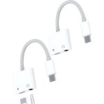 Loc - adaptateur usb c vers 3. 5mm ecouteur jack(lot de 2)pour iphone16 15 aux dac audio ecouteurs type ...