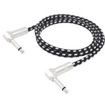 Loc - angle droit 1 / 4 pouce cble instrument court ts cble guitare electrique amp cord 6. 35mm stro ...