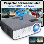 Loc - vidoprojecteur 8000 lux, wifi projecteur 1080p natif, retroprojecteur full hd avec 300  supported, ...