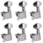 Locked string tuning pegs key tuners m�caniques t�tes pour guitare electrique acoustique style de serrure ...