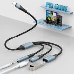 Loranka - adaptateur usb c vers casque 3, 5 mm et chargeur usbc 3 en 1, adaptateur usb - c vers usb otg ...