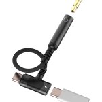 Loranka - usb c a 3. 5mm casque aux c�ble audio adaptateur(2in1) type c charge adaptateur pour apple ...