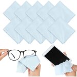 Lot de 10 chiffons de nettoyage en microfibre doux pour lunettes - s - accessoire de nettoyage pour lentilles ...