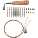 Lot de 10 clous d'accordage et 10 rivets avec cl d'accordage en forme de l, 10 cordes laiyaqin pour ...