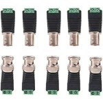 Lot de 10 connecteurs coaxiaux bnc, coaxiaux cat5 cat6 vers bnc, connecteurs balun  vis, connecteurs ...