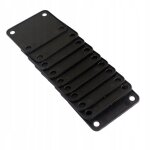 Lot de 10 coussinets de manche en plastique noir a 4 trous pour guitare basse