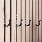Lot de 10 crochets pour panneaux acoustiques - en mtal - avec montage a vis - pour armoire, veste, chapeau ...