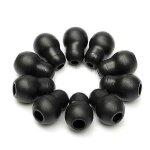 Lot de 10 embouts auriculaires souples en silicone noir pour stéthoscope littmann Lot de 10 embouts auriculaires souples en silicone noir pour stéthoscope littmann