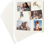 Lot de 10 feuilles de recharge adhsives pour album photo, 32, 5 x 32, 5 cm, pour classeur  4 anneaux, ...
