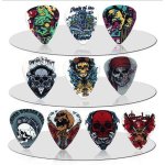 Lot de 10 médiators 0, 90 mm skull, tête de mort, zombie (guitare mediator plectrum picks punk rock ... Lot de 10 médiators 0, 90 mm skull, tête de mort, zombie (guitare mediator plectrum picks punk rock ...
