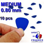 Lot 10 mdiators medium abs 0. 80mm ( mediator plectre pour guitare acoustique electrique electro - acoustique ...