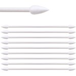 Lot de 100 btonnets de nettoyage avec pointe pour appareil photo, objectif, modlisme, clavier, cosmtiques(s ...