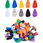 Lot de 100 capuchons en plastique souple pour fiche rseau ethernet rj45 couleur alatoire style 1[zhuj1089] ...