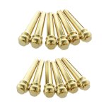 Lot de 12 chevilles de chevalet en mtal pour guitare acoustique, cordes en laiton, cnes fixes, clous ...