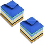 Lot de 18 chiffons de nettoyage en microfibre pour lunettes, lunettes, objectifs d'appareil photo et ...