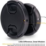Lot de 2 62mm bouchon d'objectif frontale lens cap pour nikon z dx 50 - 250mm f4. 5 - 6. 3, z 35mm f1. ...