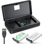 Lot de 2 accessoires d'appareil photo sony lithium ion np - bx1 et chargeur (2 canaux), zv1, zv1f, zv ...