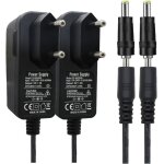 Lot de 2 adaptateurs d'alimentation ca vers dc 5 v 2 a, fiche 3, 5 mm x 1, 35 mm avec fiche 5, 5 mm x ...