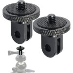 Lot de 2 adaptateurs en aluminium 1 / 4  pour trpied d'appareil photo filetage de trpied compatible ...