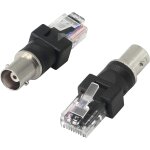 Lot de 2 adaptateurs coaxiaux bnc femelle vers rj45 mâle rj45 vers connecteur rf, peut être utilisé pour ... Lot de 2 adaptateurs coaxiaux bnc femelle vers rj45 mâle rj45 vers connecteur rf, peut être utilisé pour ...