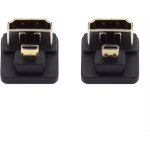 Lot de 2 adaptateurs de connecteur convertisseur micro hdmi mle vers hdmi femelle 4k @ 60 hz coud a ...