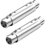 Lot de 2 adaptateurs d'extension xlr vers xlr femelle 3 broches xlr femelle vers femelle connecteur microphone ... Lot de 2 adaptateurs d'extension xlr vers xlr femelle 3 broches xlr femelle vers femelle connecteur microphone ...