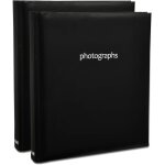 Lot de 2 albums photo pour 200 photos de 15 x 10 cm - album photo  glisser pour cd / dvd - zone d'criture ...