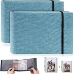Lot de 2 albums photo a personnaliser soi - même - en lin - pour 100 photos de 18, 6 x 10, 6 x 3, 5 cm ... Lot de 2 albums photo a personnaliser soi - même - en lin - pour 100 photos de 18, 6 x 10, 6 x 3, 5 cm ...