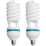 Lot de 2 ampoules fluorescentes spirales 135 w 5500 k lumière du jour culot e27 economie d'énergie pour ... Lot de 2 ampoules fluorescentes spirales 135 w 5500 k lumière du jour culot e27 economie d'énergie pour ...