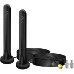 Lot de 2 antennes 5g lte - amplificateur de signal omnidirectionnel - connecteur sma ts9 - 15 dbi - base ...