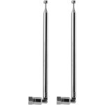 Lot de 2 antennes t�lescopiques 7 sections connecteur f m�le pour radio am / fm ariels hd dab r�ception ...