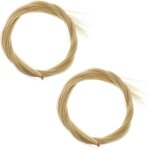 Lot de 2 archets de violon en crin de cheval couleur naturelle non blanchies longueur 73 cm pour violon ...
